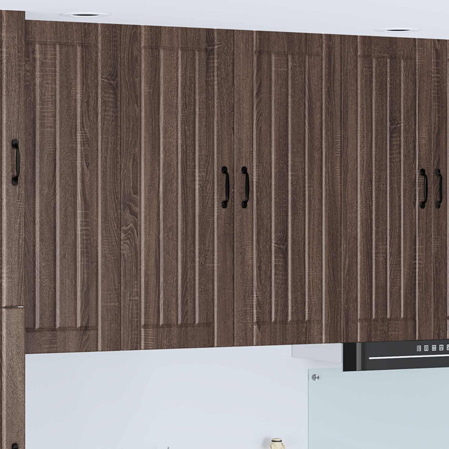 vidaXL Wandkast LUCCA Bruin eiken 80 x 31 x 100 cm Bewerkt hout vidaXL Wandkast LUCCA Bruin eiken 80 x 31 x 100 cm Bewerkt hout afbeelding 1
