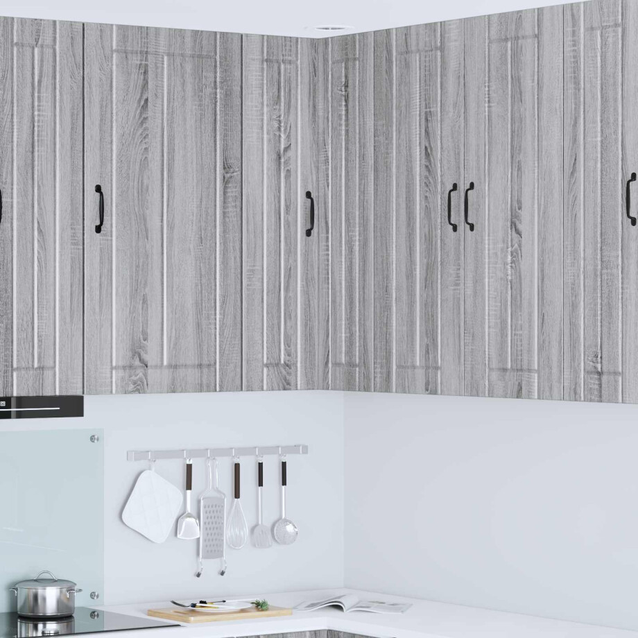 vidaXL Keukenkast Grijs Sonoma 57 x 57 x 100 cm Bewerkt hout afbeelding 1