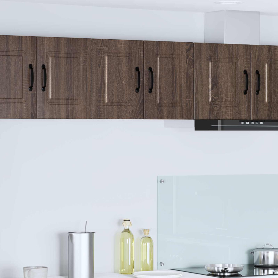 vidaXL Wandkast PORTO 2 pcs Bruin Eiken 30 x 31 x 40 cm Bewerkt hout afbeelding 1