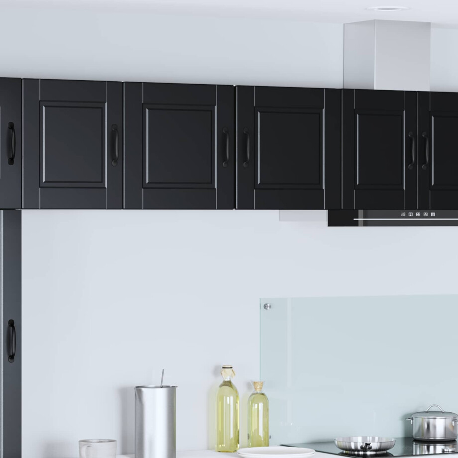 vidaXL Wandkast PORTO Zwart 40 x 31 x 40 cm Bewerkt hout afbeelding 1
