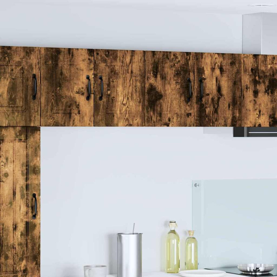 vidaXL Vaatwasserpaneel met plank 2 pcs Gerookt eiken 60 x 31 x 40 cm vidaXL Vaatwasserpaneel met plank 2 pcs Gerookt eiken 60 x 31 x 40 cm afbeelding 1