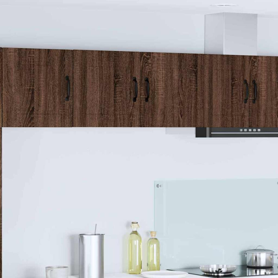 vidaXL Vaatwasserpaneel Bruin Eiken 80 x 31 x 40 cm Bewerkt hout afbeelding 1