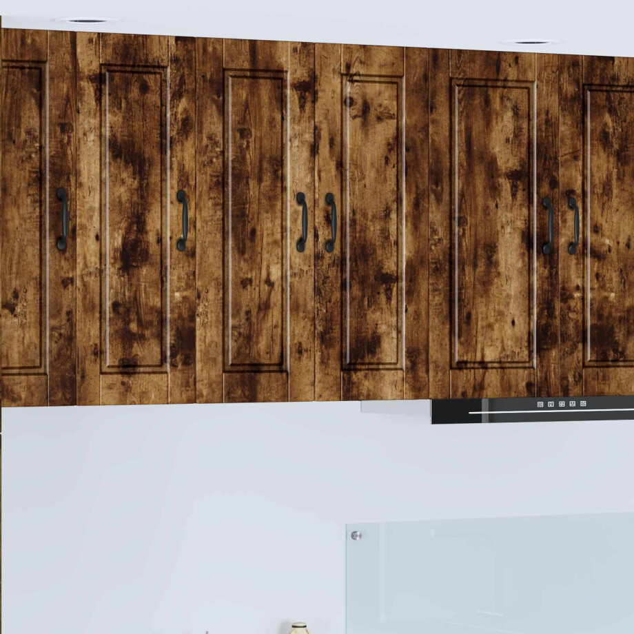 vidaXL Wandkast PORTO 2 pcs Gerookt eiken 30 x 31 x 80 cm Bewerkt hout vidaXL Wandkast PORTO 2 pcs Gerookt eiken 30 x 31 x 80 cm Bewerkt hout afbeelding 1