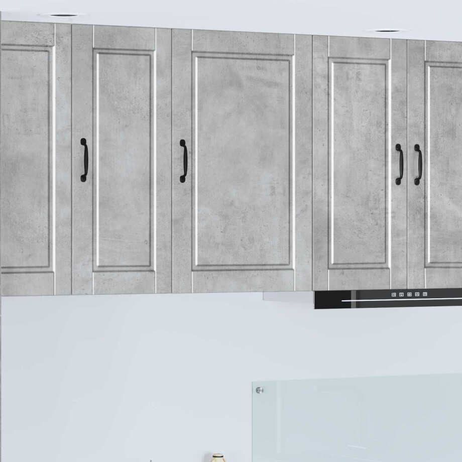 vidaXL Wandkast PORTO Beton Grijs 50 x 31 x 80 cm Bewerkt hout afbeelding 1