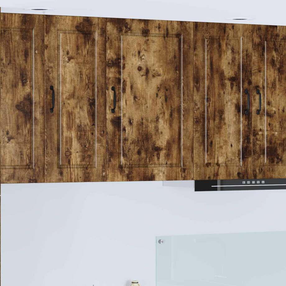 vidaXL Wandkast PORTO Gerookt eiken 50 x 31 x 80 cm Bewerkt hout vidaXL Wandkast PORTO Gerookt eiken 50 x 31 x 80 cm Bewerkt hout afbeelding 1