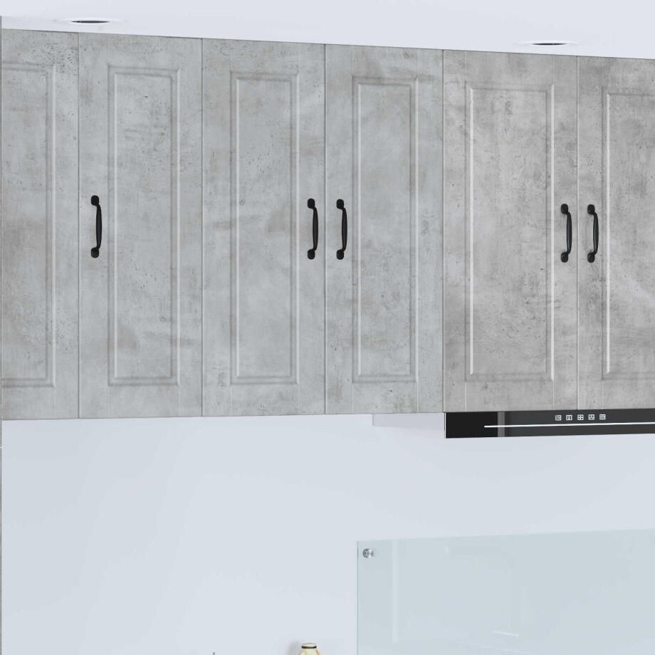 vidaXL Wandkast PORTO Beton Grijs 60 x 31 x 80 cm Bewerkt hout vidaXL Wandkast PORTO Beton Grijs 60 x 31 x 80 cm Bewerkt hout afbeelding 1