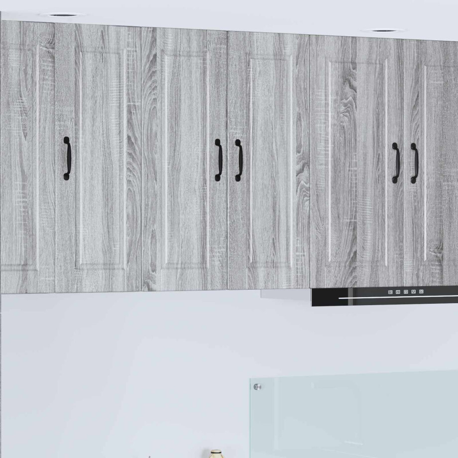 vidaXL Keukenkast met plank Grijs Sonoma 60 x 31 x 80 cm Bewerkt hout afbeelding 1