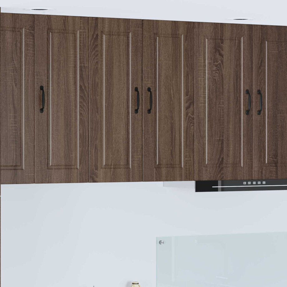 vidaXL Wandkast PORTO Bruin Eiken 60 x 31 x 80 cm Bewerkt hout vidaXL Wandkast PORTO Bruin Eiken 60 x 31 x 80 cm Bewerkt hout afbeelding 1
