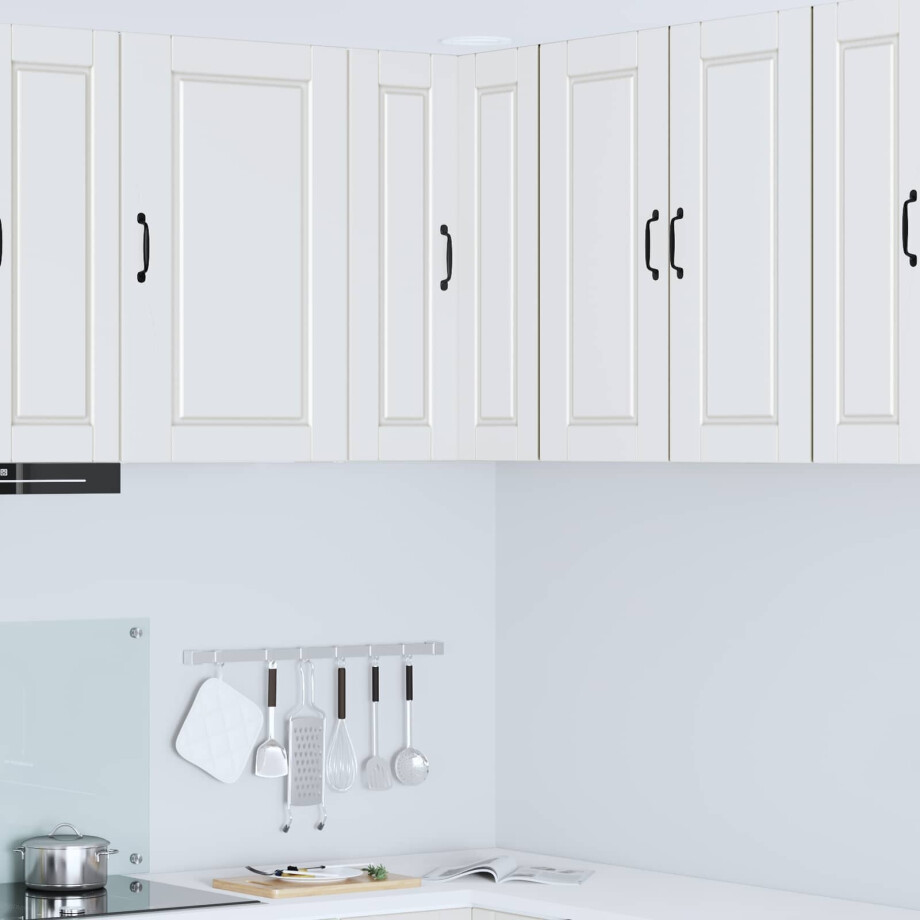 vidaXL Wandhoekkast PORTO Wit 57 x 57 x 80 cm Bewerkt hout vidaXL Wandhoekkast PORTO Wit 57 x 57 x 80 cm Bewerkt hout afbeelding 1