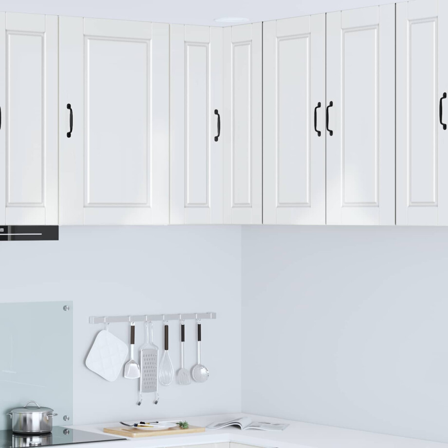 vidaXL Keukenkast met plank Hoogglans wit 57 x 57 x 80 cm Bewerkt hout afbeelding 1