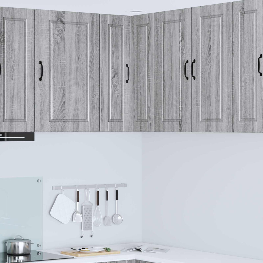 vidaXL Keukenkast met plank Grijs Sonoma 57 x 57 x 80 cm Bewerkt hout afbeelding 1