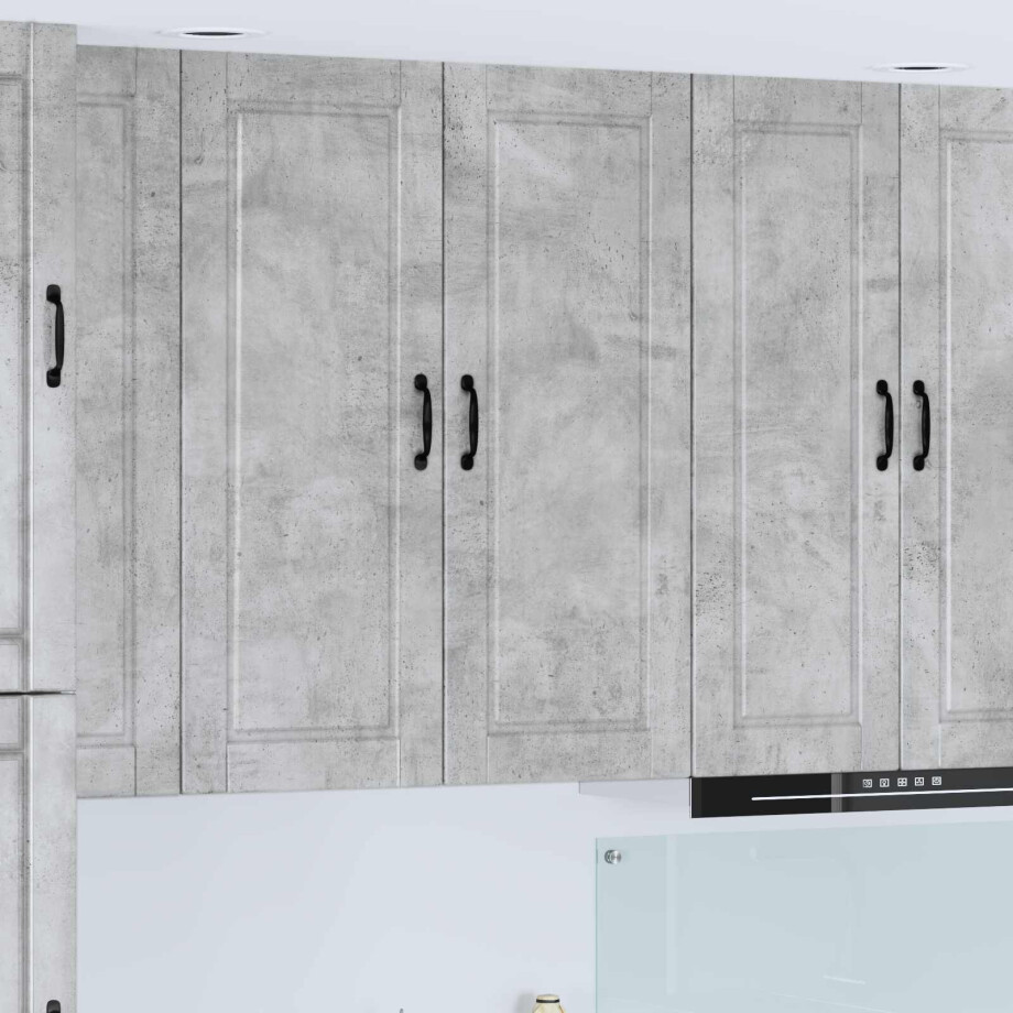 vidaXL Wandkast PORTO Beton Grijs 40 x 31 x 100 cm Bewerkt hout afbeelding 1