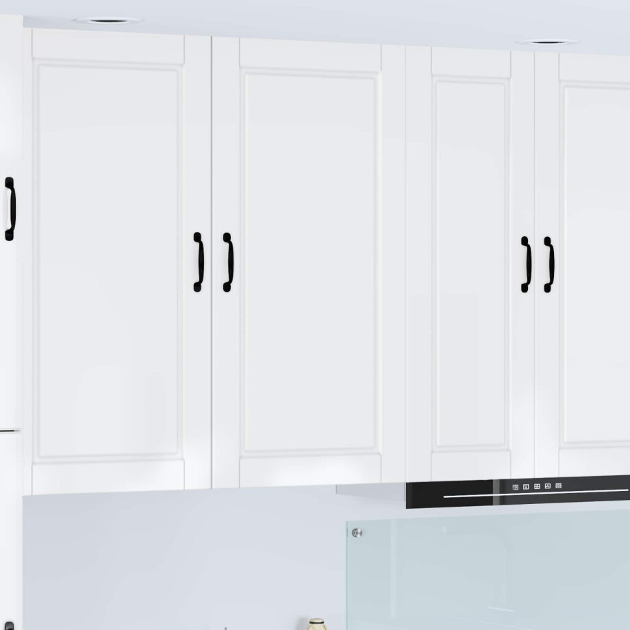 vidaXL Keukenkast Hoogglans wit 50 x 31 x 100 cm Bewerkt hout afbeelding 1