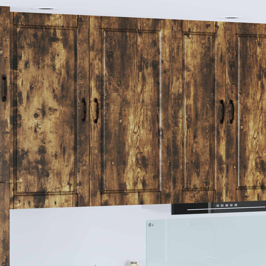 vidaXL Wandkast PORTO Gerookt eiken 50 x 31 x 100 cm Bewerkt hout vidaXL Wandkast PORTO Gerookt eiken 50 x 31 x 100 cm Bewerkt hout afbeelding 1