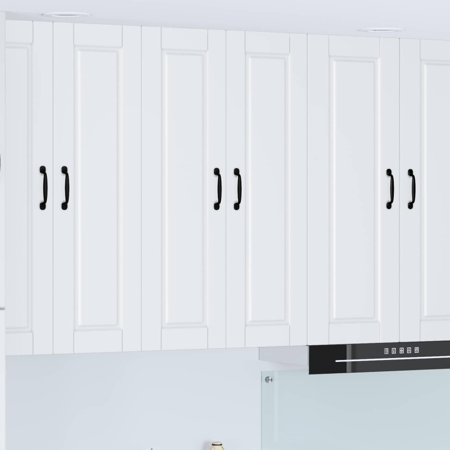 vidaXL Wandkast PORTO Wit 60 x 31 x 100 cm Bewerkt hout afbeelding 1