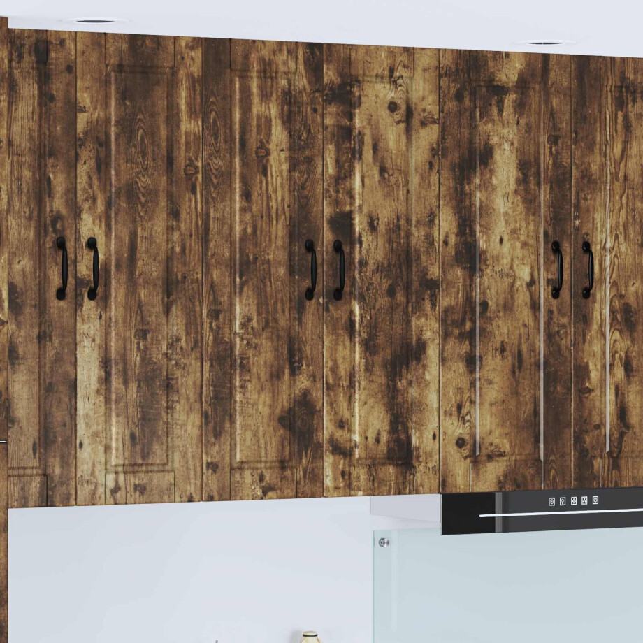 vidaXL Wandkast PORTO Gerookt eiken 60 x 31 x 100 cm Bewerkt hout afbeelding 1