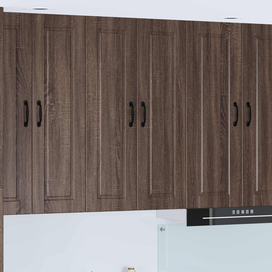 vidaXL Wandkast PORTO Bruin Eiken 60 x 31 x 100 cm Bewerkt hout vidaXL Wandkast PORTO Bruin Eiken 60 x 31 x 100 cm Bewerkt hout afbeelding 1
