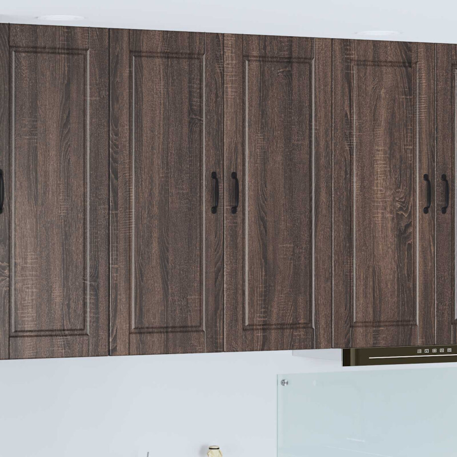 vidaXL Wandkast PORTO Bruin Eiken 80 x 31 x 100 cm Bewerkt hout vidaXL Wandkast PORTO Bruin Eiken 80 x 31 x 100 cm Bewerkt hout afbeelding 1