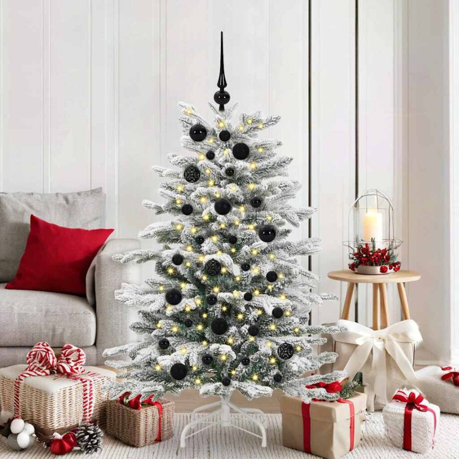vidaXL Kerstbal Set met 150 LED 61 pcs Zwart Kunststof vidaXL Kerstbal Set met 150 LED 61 pcs Zwart Kunststof afbeelding 1