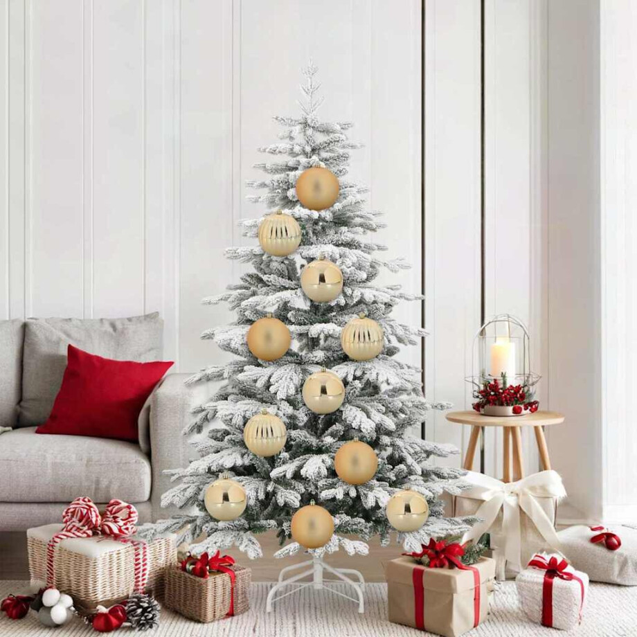 vidaXL Kerstbal Set XL 9 pcs Goud Kunststof afbeelding 1