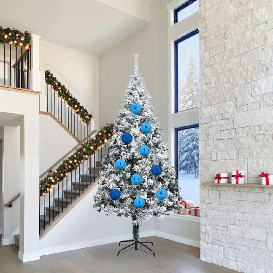 vidaXL Kerstbal Set XXL 4 pcs Blauw Kunststof vidaXL Kerstbal Set XXL 4 pcs Blauw Kunststof afbeelding 1