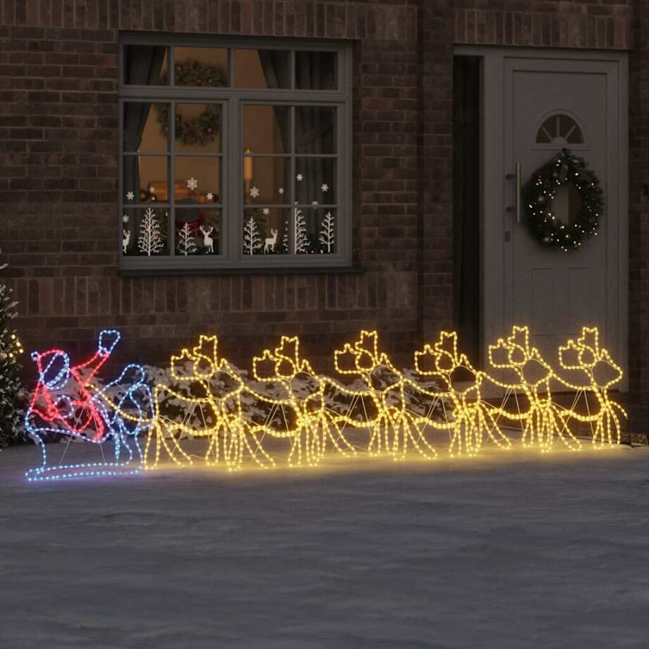vidaXL Kerstversiering Multikleur 69 x 79 cm PVC afbeelding 1