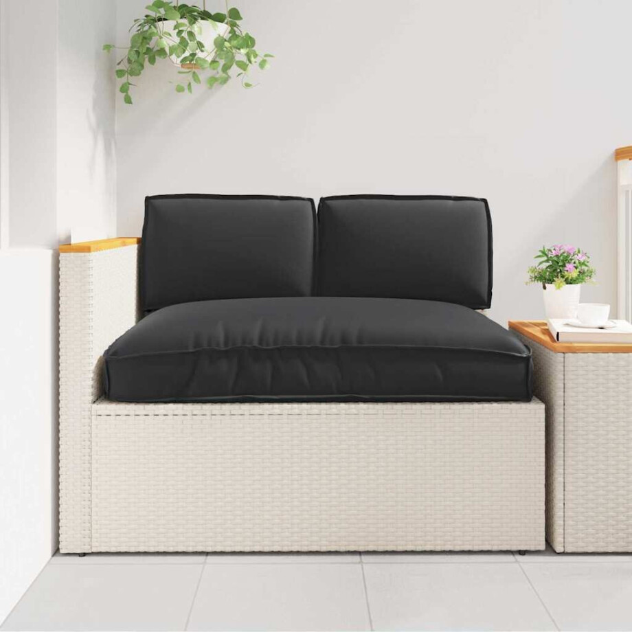 vidaXL Kussen Set 3 pcs Zwart Oxford Stof afbeelding 1