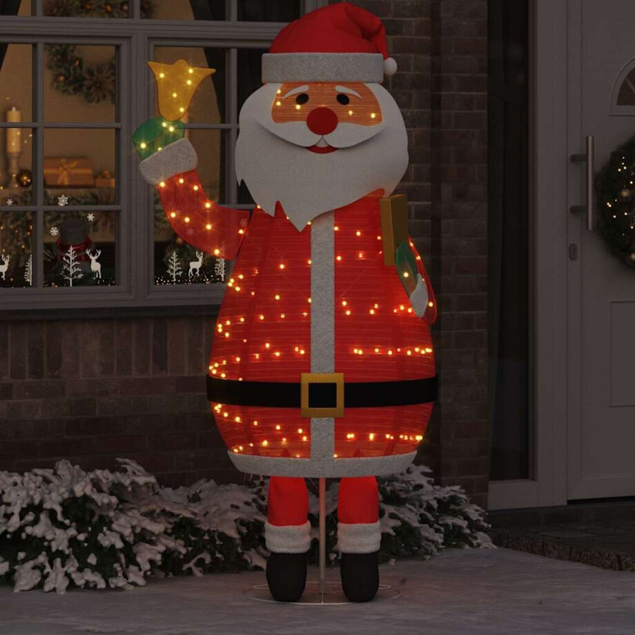 vidaXL Kerstman met 200 LED Warmwit 100 x 180 cm Stof afbeelding 1