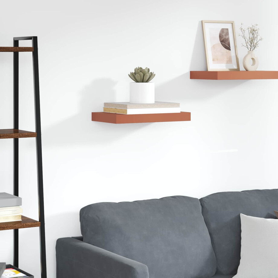 vidaXL Wandplank Wandgemonteerd Rood 40 x 23,5 x 4 cm Bewerkt hout afbeelding 1