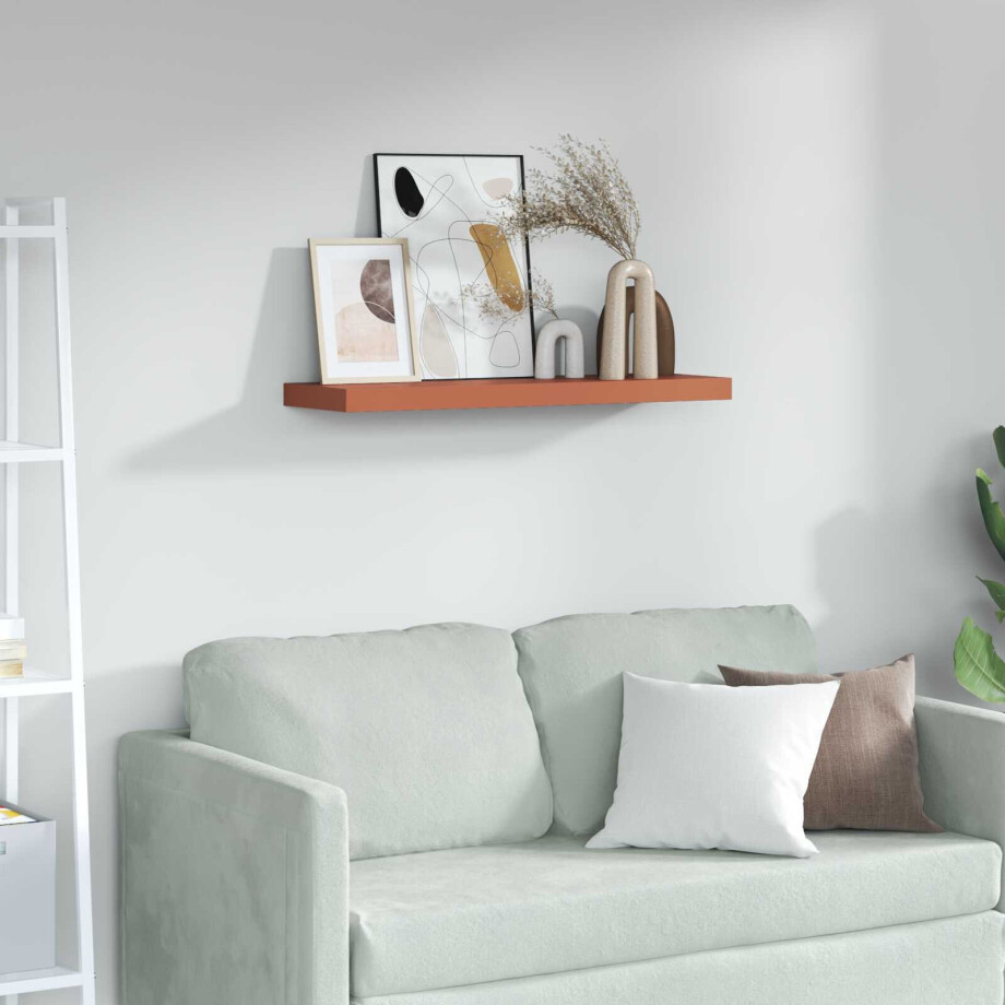 vidaXL Wandplank Wandgemonteerd Rood 80 x 23,5 x 4 cm Bewerkt hout afbeelding 1