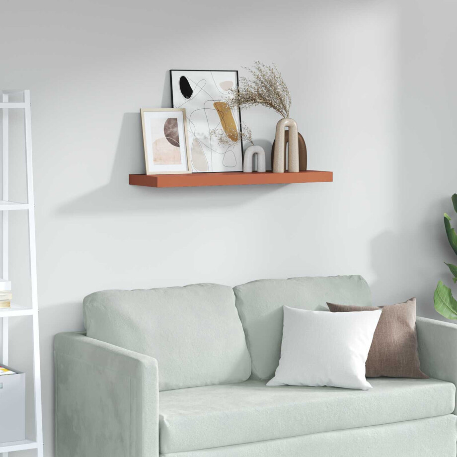 vidaXL Wandplank Wandgemonteerd Rood 90 x 23,5 x 4 cm Bewerkt hout afbeelding 1