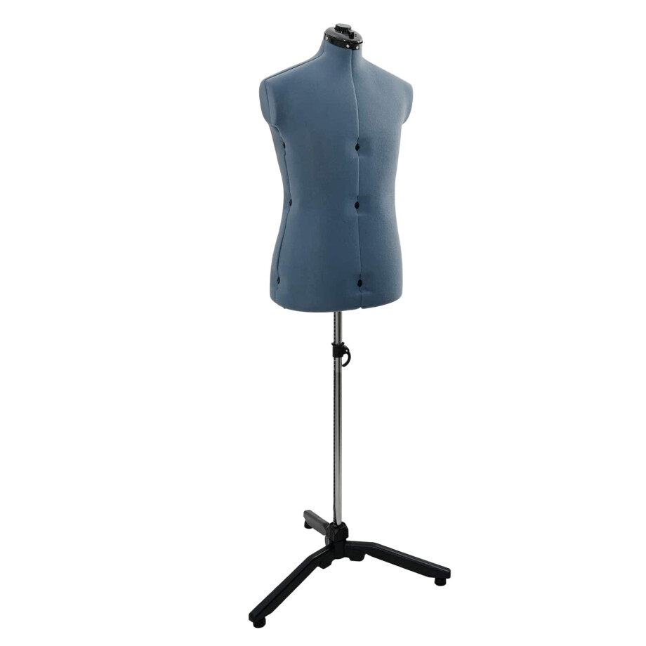 vidaXL Verstelbare Kleedvorm Man Blauw 37.5-45.5 inch Stof afbeelding 1