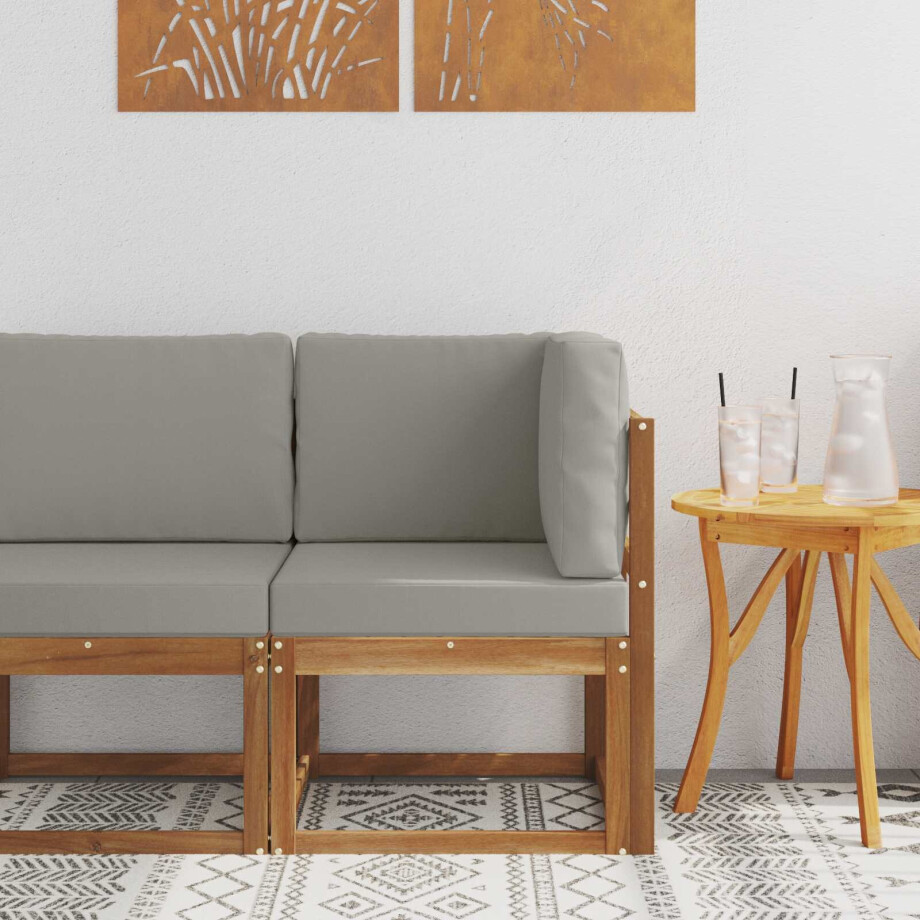 vidaXL Buiten Hoek Sofa Massief Acaciahout vidaXL Buiten Hoek Sofa Massief Acaciahout afbeelding 1