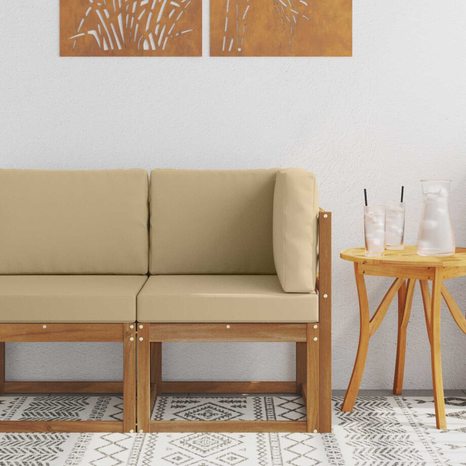 vidaXL Buiten Hoek Sofa Massief Acaciahout vidaXL Buiten Hoek Sofa Massief Acaciahout afbeelding 1