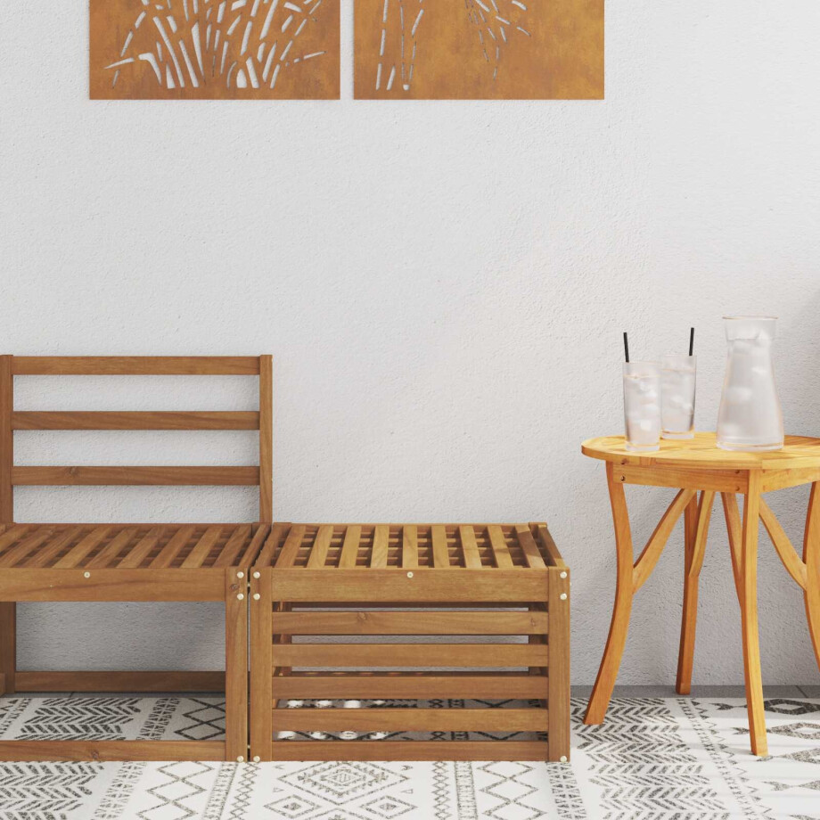 vidaXL Buiten Voetenbank Massief Acaciahout Naturel 59 x 59 x 37 cm vidaXL Buiten Voetenbank Massief Acaciahout Naturel 59 x 59 x 37 cm afbeelding 1