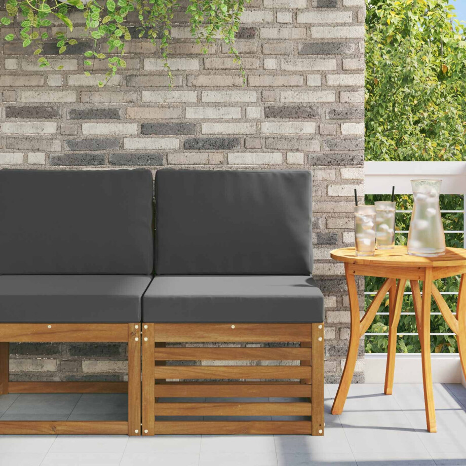 vidaXL Buiten Midden Sofa Massief Acaciahout Naturel vidaXL Buiten Midden Sofa Massief Acaciahout Naturel afbeelding 1