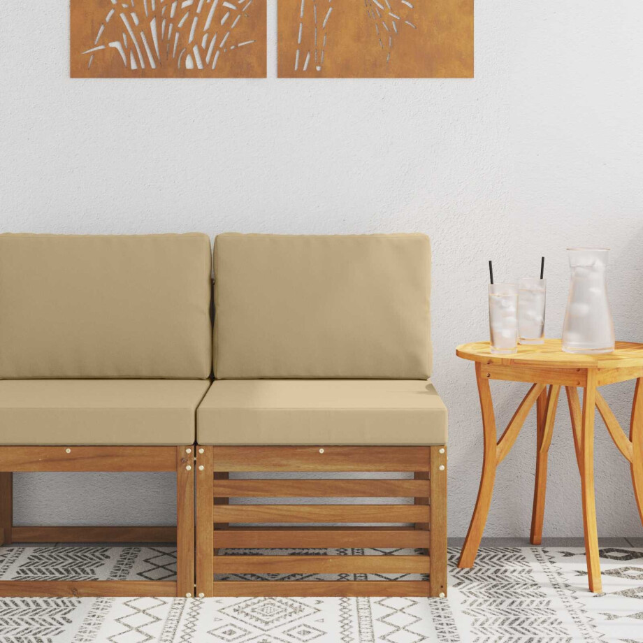 vidaXL Buiten Midden Sofa Massief Acaciahout Naturel vidaXL Buiten Midden Sofa Massief Acaciahout Naturel afbeelding 1