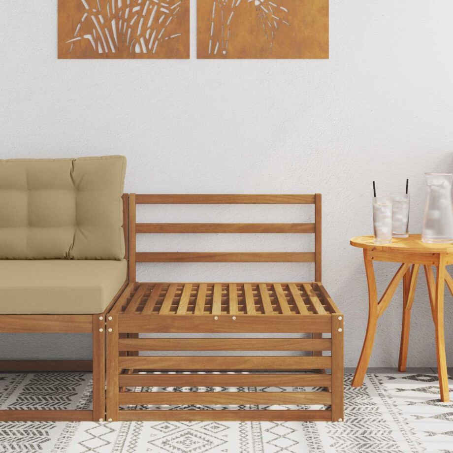 vidaXL Buiten Midden Sofa Massief Acaciahout Naturel 79 x 83 x 73 cm afbeelding 1