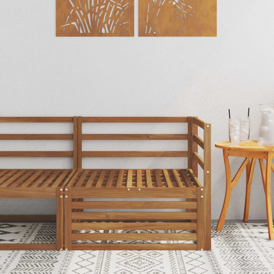 vidaXL Outdoor Hoekbank Massief Acaciahout Naturel 83 x 83 x 73 cm vidaXL Outdoor Hoekbank Massief Acaciahout Naturel 83 x 83 x 73 cm afbeelding 1
