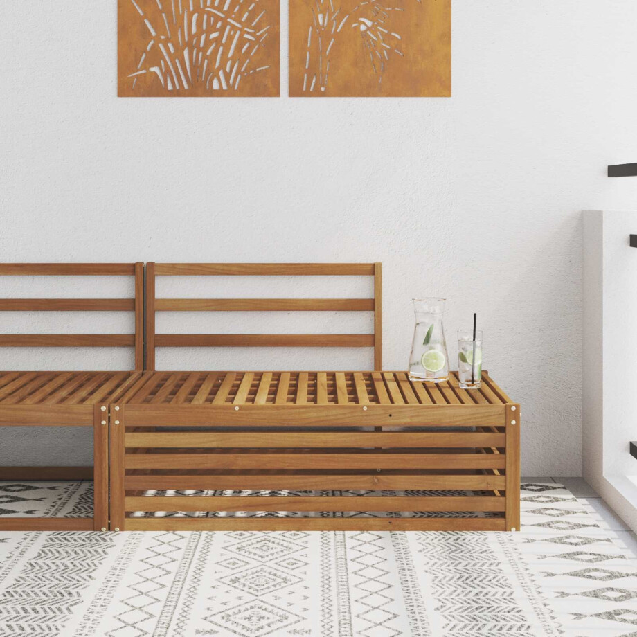 vidaXL Buiten Eindbank Naturel 115 x 83 x 73 cm Massief Acaciahout vidaXL Buiten Eindbank Naturel 115 x 83 x 73 cm Massief Acaciahout afbeelding 1