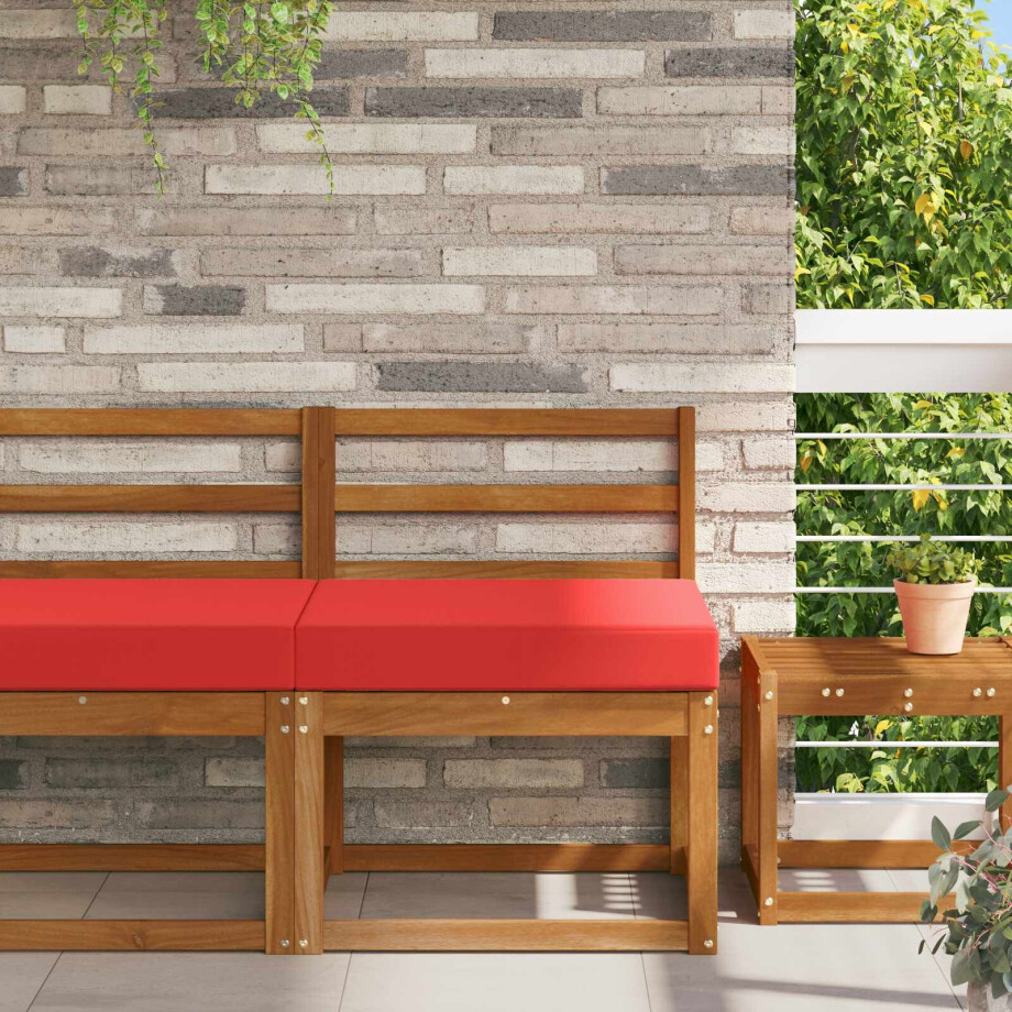 vidaXL Buiten bankkussen Rood 60 x 60 x 8 cm Polyester afbeelding 1