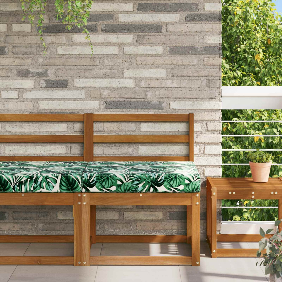 vidaXL Buiten bankkussen Bladpatroon 60 x 60 x 8 cm Polyester afbeelding 1