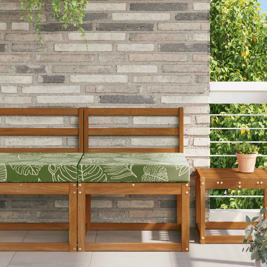 vidaXL Buiten bankkussen Bladontwerp 60 x 60 x 8 cm Polyester afbeelding 1