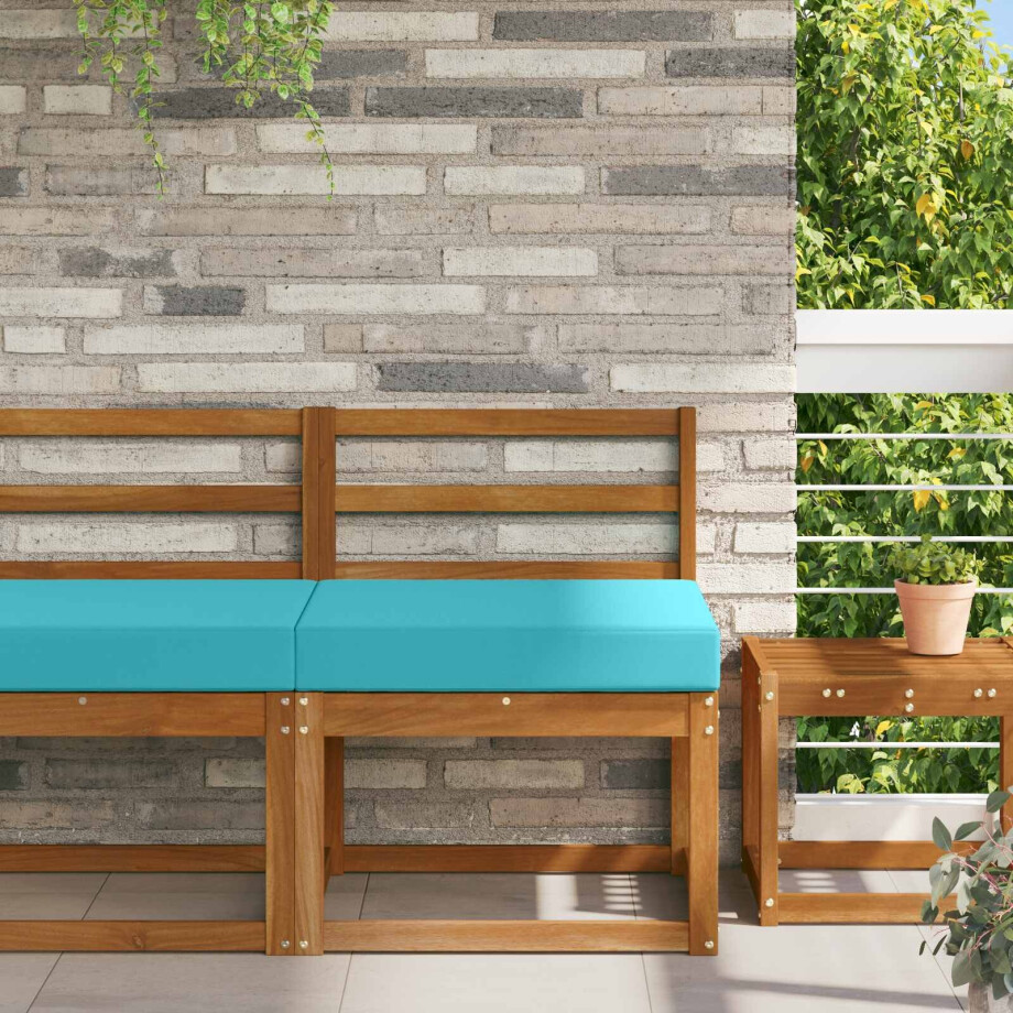 vidaXL Buiten bankkussen Turquoise 60 x 60 x 8 cm Polyester afbeelding 1