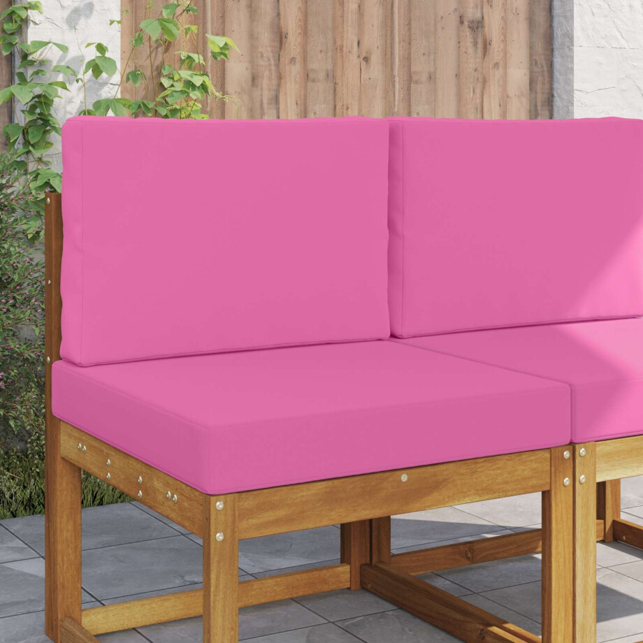 vidaXL Buiten bankkussen 2 pcs Roze Polyester vidaXL Buiten bankkussen 2 pcs Roze Polyester afbeelding 1
