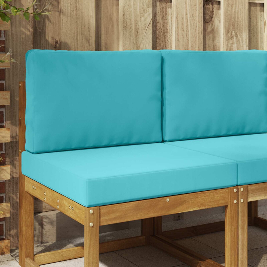 vidaXL Buiten bankkussen 2 pcs Turquoise Polyester vidaXL Buiten bankkussen 2 pcs Turquoise Polyester afbeelding 1