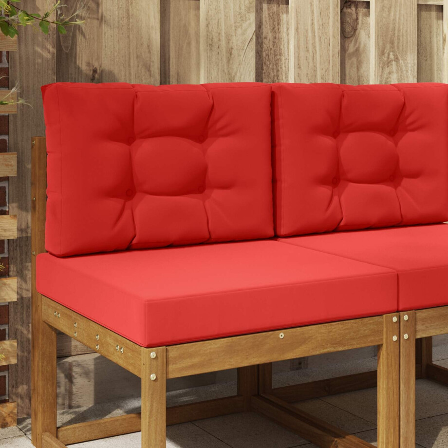 vidaXL Buiten bankkussen 2 pcs Rood Polyester vidaXL Buiten bankkussen 2 pcs Rood Polyester afbeelding 1
