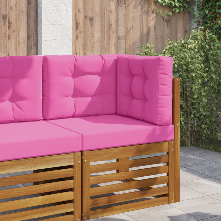 vidaXL Buiten bankkussen 3 pcs Roze Polyester afbeelding 1