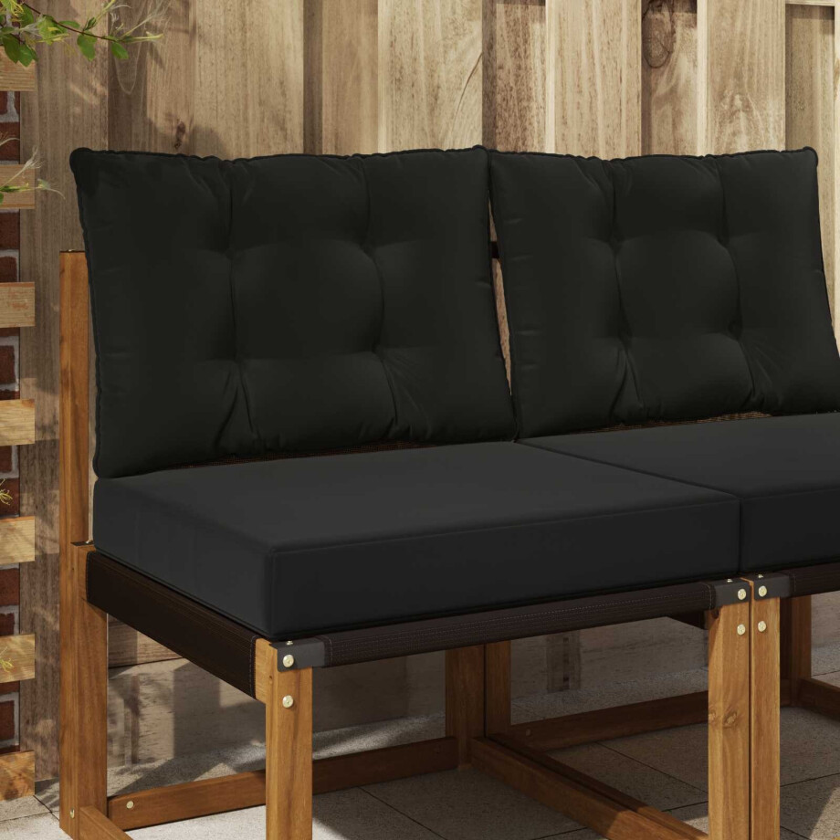vidaXL Buiten bankkussen Polyester Zwart 60 x 50,5 x 8 cm vidaXL Buiten bankkussen Polyester Zwart 60 x 50,5 x 8 cm afbeelding 1
