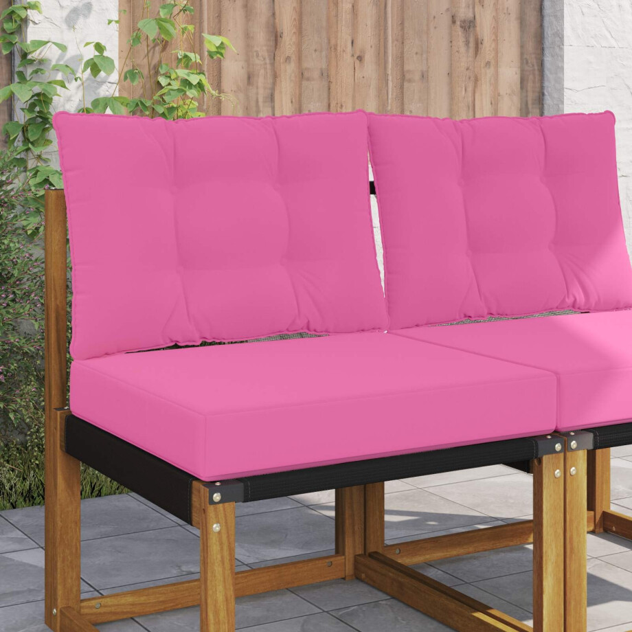 vidaXL Buiten bankkussen 2 pcs Roze Polyester vidaXL Buiten bankkussen 2 pcs Roze Polyester afbeelding 1